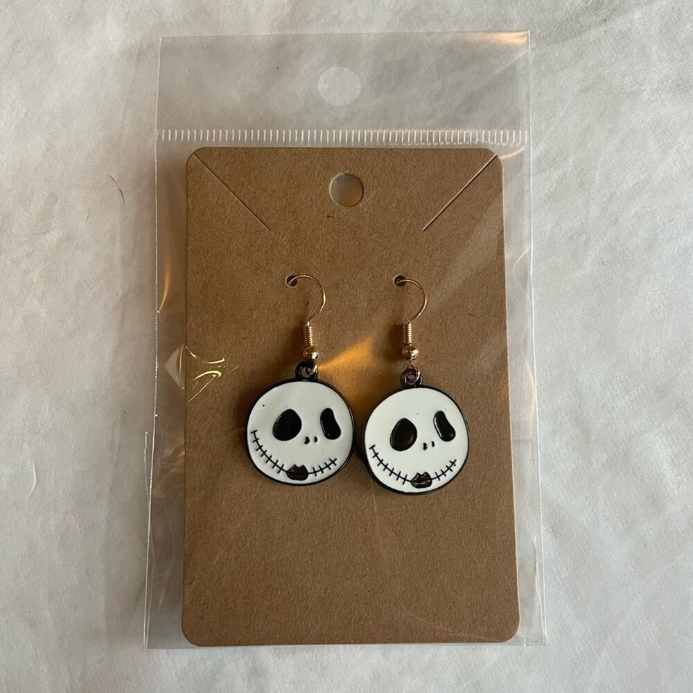 Disney Whimsigoth Jack Skellington Nightmare Before Christmas Halloween Earrings